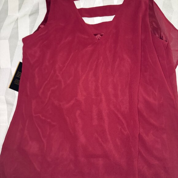 Thalia Sodi, formal chiffon tank, Sz Small - Picture 6 of 9